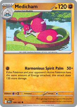 Pokemon Destined Rivals Medicham - 100