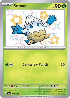 Pokemon Paldean Fates Snover - 100
