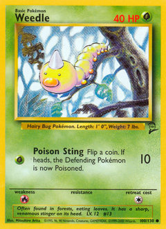 Pokemon Base Set 2 Weedle - 100