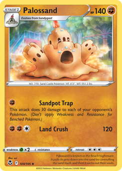 Pokemon Silver Tempest Palossand - 100