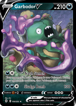 Pokemon Evolving Skies Garbodor V - 100