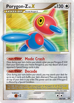 Pokemon Majestic Dawn Porygon-Z LV.X - 100