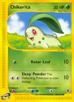 Pokemon Expedition Base Set Chikorita - 100