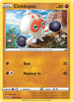 Pokemon Vivid Voltage Clobbopus - 100