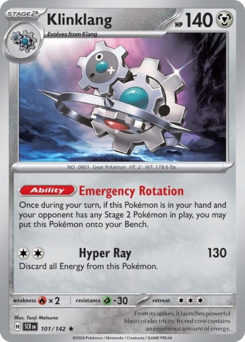 Pokemon Stellar Crown Klinklang - 101