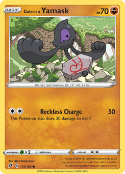 Pokemon Rebel Clash Galarian Yamask - 101