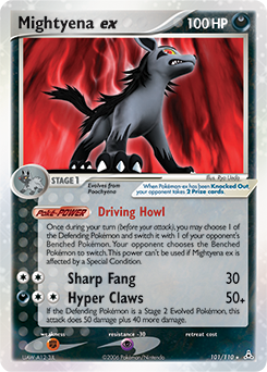 Pokemon Holon Phantoms Mightyena ex - 101