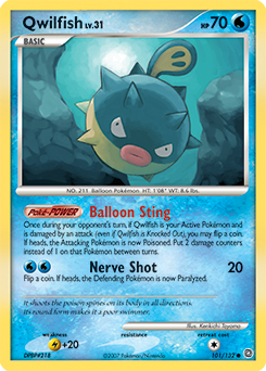 Pokemon Secret Wonders Qwilfish - 101