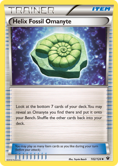 Pokemon Fates Collide Helix Fossil Omanyte - 102