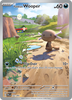 Pokemon Phantasmal Flames Paldean Wooper - 102