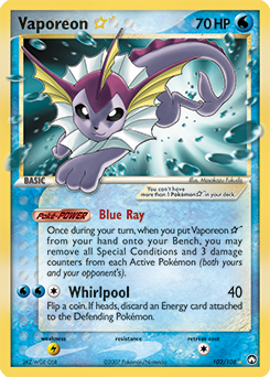 Pokemon Power Keepers Vaporeon ★ - 102