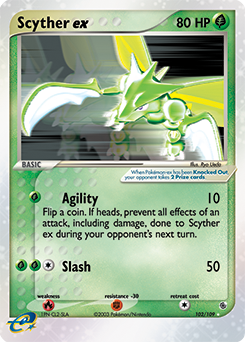Pokemon Ruby & Sapphire Scyther ex - 102
