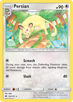 Pokemon Burning Shadows Persian - 102