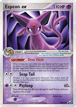 Pokemon Unseen Forces Espeon ex - 102