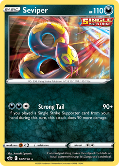 Pokemon Chilling Reign Seviper - 102