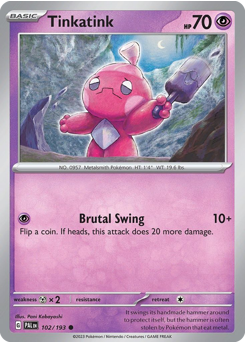 Pokemon Paldea Evolved Tinkatink - 102