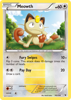 Pokemon Noble Victories Meowth - 102