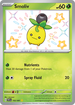 Pokemon Paldean Fates Smoliv - 102