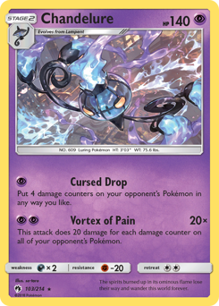 Pokemon Lost Thunder Chandelure - 103