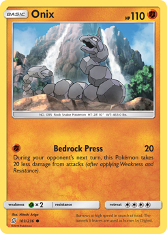 Pokemon Unified Minds Onix - 103