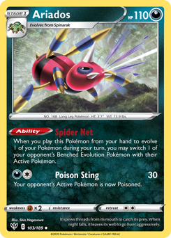 Pokemon Darkness Ablaze Ariados - 103