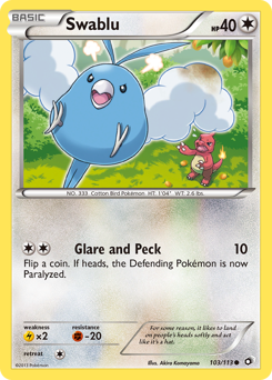 Pokemon Legendary Treasures Swablu - 103