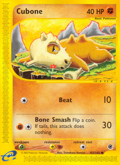 Pokemon Expedition Base Set Cubone - 103