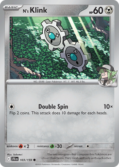 Pokemon Journey Together N's Klink - 103