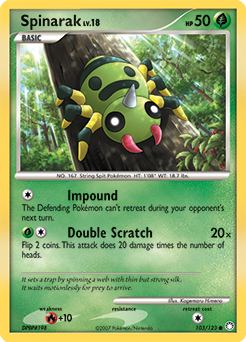 Pokemon Mysterious Treasures Spinarak - 103