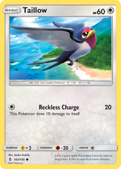 Pokemon Guardians Rising Taillow - 103