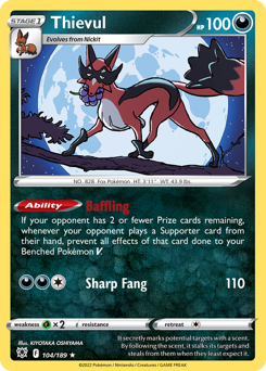 Pokemon Astral Radiance Thievul - 104