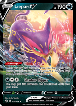 Pokemon Chilling Reign Liepard V - 104