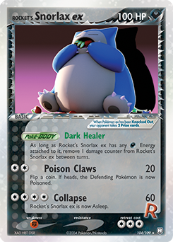 Pokemon Team Rocket Returns Rocket's Snorlax ex - 104