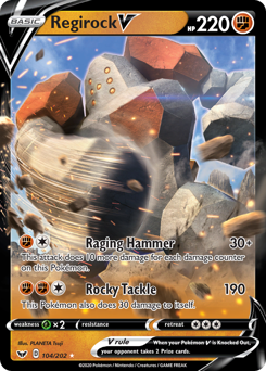 Pokemon Sword & Shield Regirock V - 104