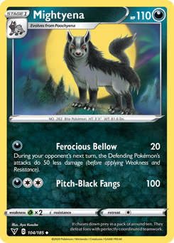 Pokemon Vivid Voltage Mightyena - 104