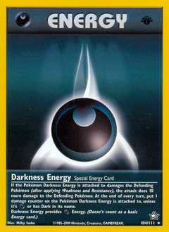 Pokemon Neo Genesis Darkness Energy - 104