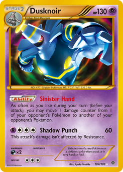 Pokemon Plasma Blast Dusknoir - 104