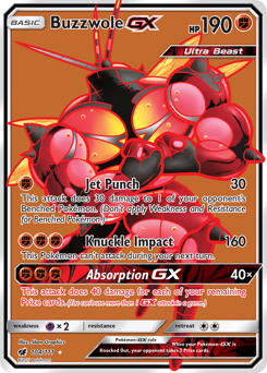 Pokemon Crimson Invasion Buzzwole-GX - 104