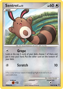 Pokemon Secret Wonders Sentret - 104