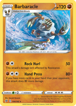 Pokemon Rebel Clash Barbaracle - 104