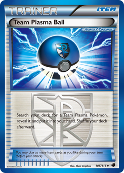 Pokemon Plasma Freeze Team Plasma Ball - 105