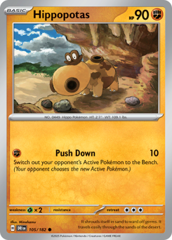 Pokemon Destined Rivals Hippopotas - 105