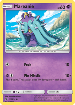 Pokemon Lost Thunder Mareanie - 105