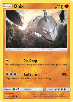 Pokemon Cosmic Eclipse Onix - 105