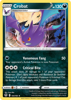 Pokemon Silver Tempest Crobat - 105