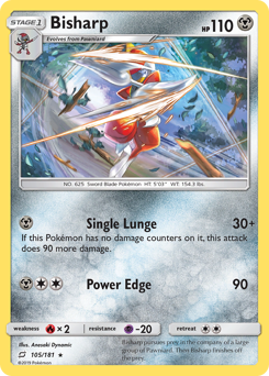 Pokemon Team Up Bisharp - 105