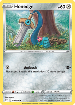 Pokemon Battle Styles Honedge - 105