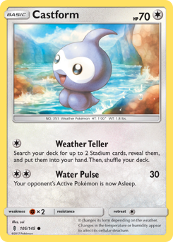 Pokemon Guardians Rising Castform - 105