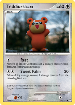 Pokemon Mysterious Treasures Teddiursa - 105