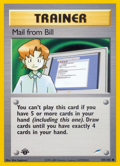 Pokemon Neo Destiny Mail from Bill - 105